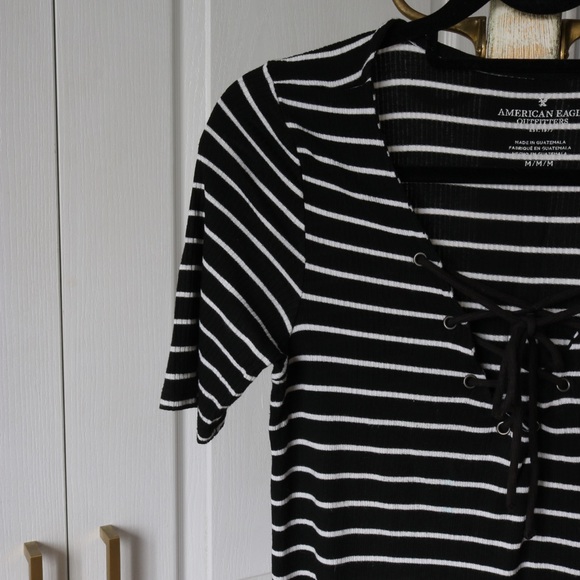 American Eagle Lace Up Top - Picture 1 of 4